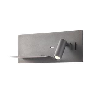 Redo 01-2985 - LED Nástenné bodové svietidlo BROOK LED/8W/230V + LED/3W USB čierna 01-2985 vyobraziť
