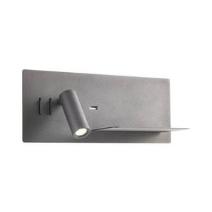 Redo 01-3316 - LED Nástenné bodové svietidlo BROOK LED/8W/230V + LED/3W USB čierna 01-3316 vyobraziť