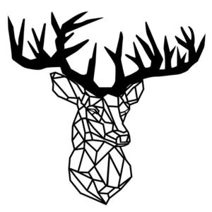 Nástenná kovová dekorácia DEER II čierna vyobraziť