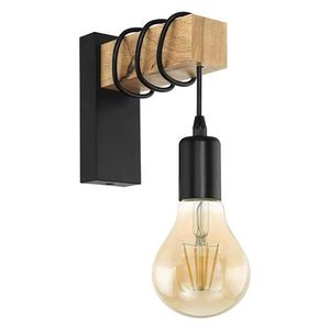 Nástenná lampa Alo čierna/prírodná vyobraziť