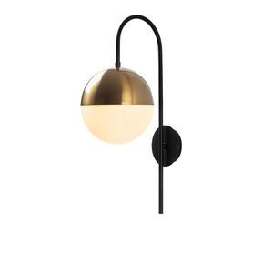 Nástenná lampa Bastos čierna/mosadz vyobraziť