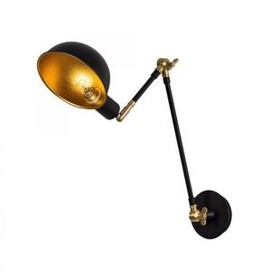 Nástenná lampa Sivani čierna/zlatá vyobraziť