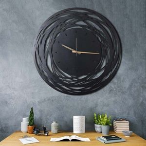 Nástenné hodiny Lines 70 cm čierne vyobraziť