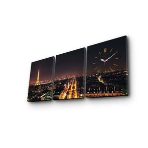 Nástenné hodiny Paríž 96x40 cm viacfarebné vyobraziť