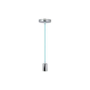 Napájací kábel 1xE27/60W/230V svetlomodrá/lesklý chróm 3787 vyobraziť