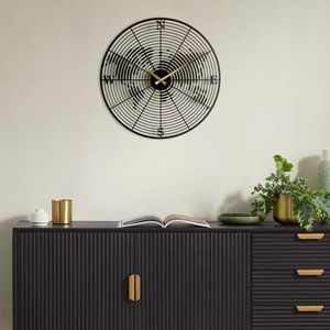 Nástenné kovové hodiny Coordinate čierne vyobraziť