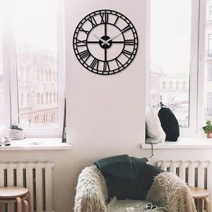 Nástenné kovové hodiny Enzoclock S002 čierne vyobraziť