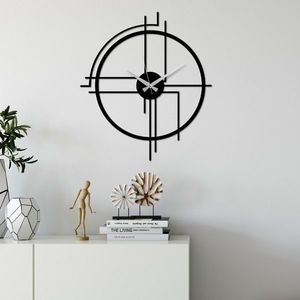 Nástenné kovové hodiny Minimal čierne vyobraziť