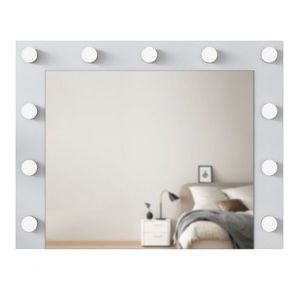 Nástenné zrkadlo Lota s LED osvetlením 90x71 cm biele vyobraziť