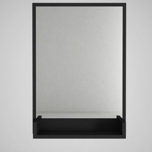 Nástenné zrkadlo s poličkou Costa 75x45 cm čierne vyobraziť