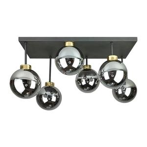 Keter Lighting Prisadený luster DEA 6xE14/60W/230V čierna/zlatá/dymová čierna 2905 vyobraziť