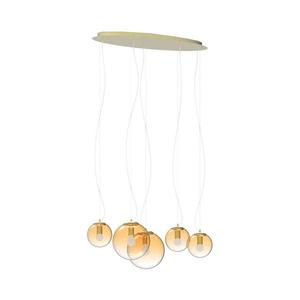 Ideal Lux - Luster na lanku MAPA 5xE27/42W/230V zlatá/dymová 346588 vyobraziť