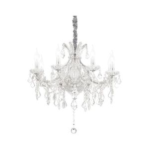 Ideal Lux - Krištáľový luster na reťazi NAPOLEON 8xE14/40W/230V pr. 67 cm chróm 167244 vyobraziť