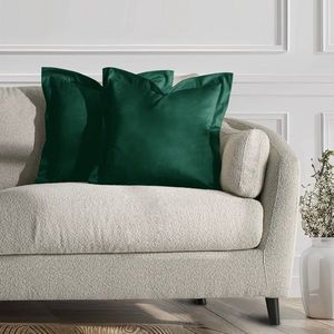 Obliečky na vankúše AmeliaHome Velvet Side tmavozelené vyobraziť