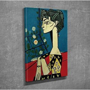 Obraz Jacqueline with Flowers 30x40 cm červená/modrá vyobraziť