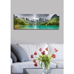 Obraz s LED osvetlením JAZERO V HORÁCH 5 30 x 90 cm vyobraziť
