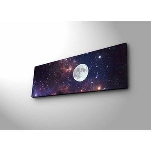 Obraz s osvetlením MESIAC NA NOČNEJ OBLOHA 30 x 90 cm vyobraziť