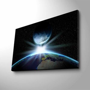 Obraz s LED osvetlením STRETNUTIE ZEME A MESIACA 45 x 70 cm vyobraziť