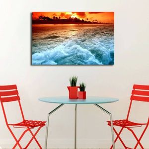 Obraz s LED osvetlením ZÁPAD SLNKA V MORI 45 45 x 70 cm vyobraziť