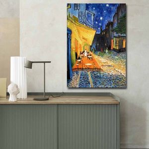 Obrázok TERASOVÉ KAVÁRNE V NOČI od V. V. GOGH 100x70 cm vyobraziť