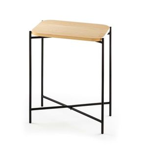 Odkladací stolík Shb-003 z masívu čierny/dub prírodný vyobraziť