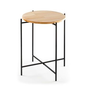 Odkladací stolík Shb-004 z masívu čierny/dub prírodný vyobraziť