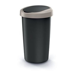 Odpadkový kôš COMPACTO 25 L čierny/hnedý vyobraziť