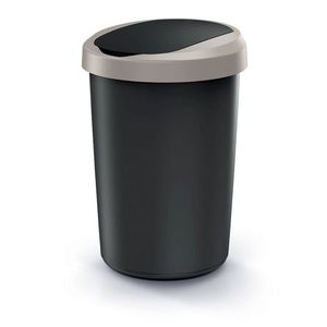 Odpadkový kôš COMPACTO 40 L čierny/hnedý vyobraziť