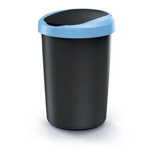 Odpadkový kôš COMPACTO 40 L čierny/svetlomodrý vyobraziť