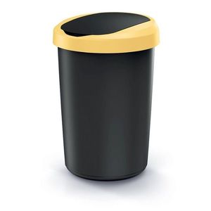 Odpadkový kôš COMPACTO 40 L čierny/žltý vyobraziť