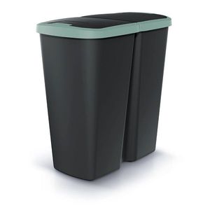 Odpadkový kôš COMPACTO DUO čierny/zelený vyobraziť
