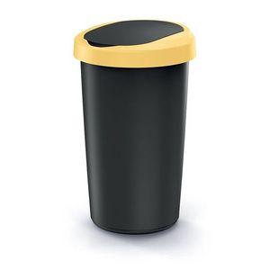 Odpadkový kôš COMPACTO FLAS 50 L čierny/svetložltý vyobraziť