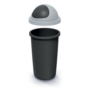 Odpadkový kôš COMPACTO ROLL 50 L čierny/svetlosivý vyobraziť