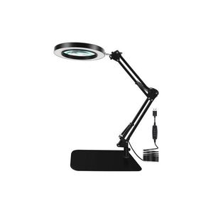 LED Stmievateľná stolná lampa s lupou LED/11W/5V čierna P359A vyobraziť
