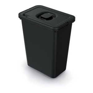 Odpadkový kôš Systém Flad s vekom 10 L čierny vyobraziť