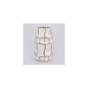 Eurolamp Keramická váza 25x14, 5 cm zlatá/biela 752-20170 vyobraziť