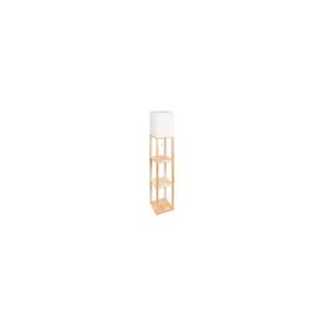 Stojacia lampa s poličkami 1xE27/60W/230V biela/hnedá FLOOR LAMP TEX WOOD vyobraziť