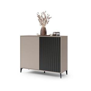 Komoda RONJA taupe/čierna 5903631915833 vyobraziť