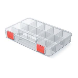Organizér RQS BOX 27, 5x18, 6x4, 1 cm transparentný/červený vyobraziť