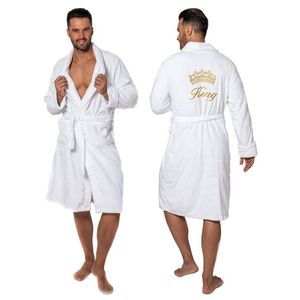 Pánsky župan King S/M biely vyobraziť
