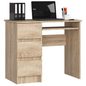 Písací stôl A-6 90 cm dub sonoma ľavý vyobraziť