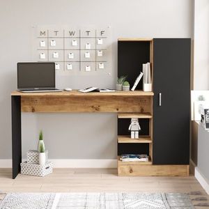 Písací stôl Tele 152, 3 cm hnedý/čierny vyobraziť