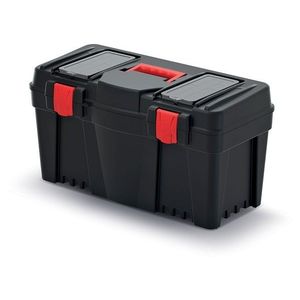 Plastový kufor na náradie CALIDER 59, 7 cm čierno-červený vyobraziť