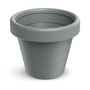 Plastový kvetináč originálny šedý matný vyobraziť