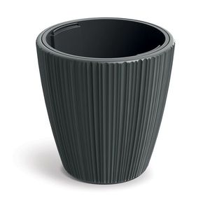 Plastový kvetináč OROS tmavosivý matný vyobraziť