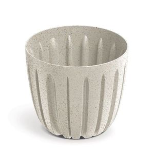 Plastový kvetináč WARIOS ECO WOOD biely matný vyobraziť