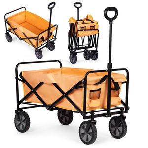 Plážový prepravný vozík MultiGarden 47x105 cm oranžový vyobraziť