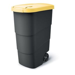 Odpadkový kôš WHEELERO s kolieskami antracitová/žltá vyobraziť