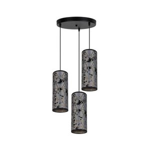 HEXE Luster na lanku AVALO 3xE27/60W/230V pr. 35 cm šedá/čierna 0140 vyobraziť