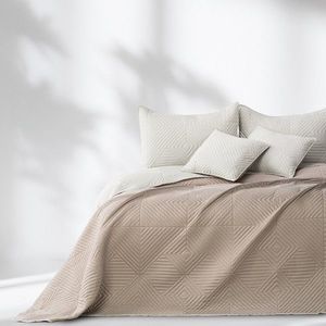 Prehoz na posteľ AmeliaHome Softa béžový/cappuccino vyobraziť